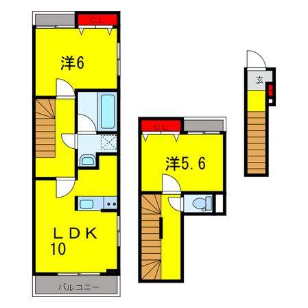 四街道駅 バス7分  ポリテクセンター千葉下車：停歩3分 2階の物件間取画像